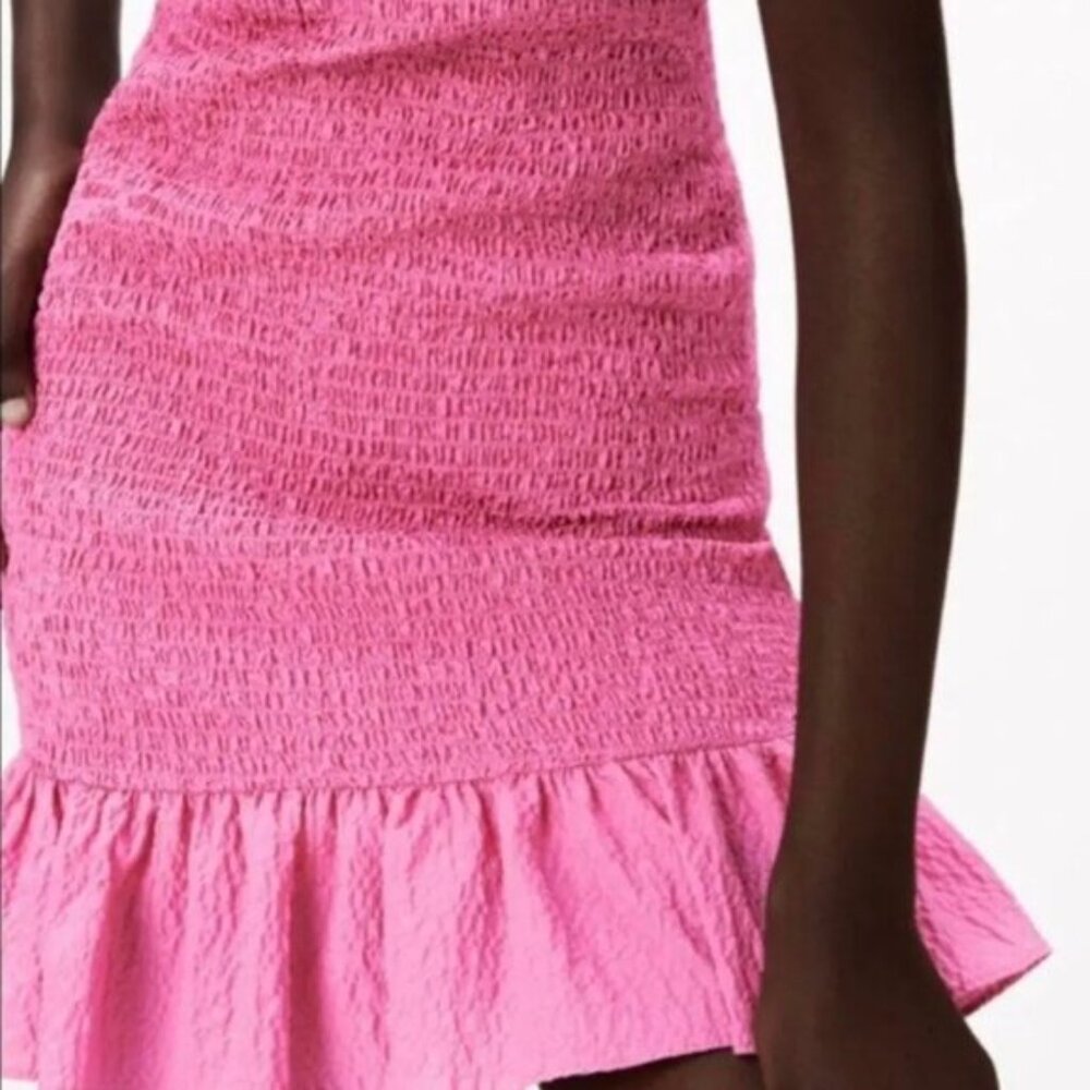 **NOT FOR SALE** Zara Pink Smocked Mini Dress - Picture 3 of 9